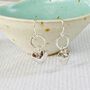 Sterling Silver Hammered Heart Drop Earrings, thumbnail 3 of 6