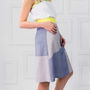 Modena Cotton Colourblock Skirt, thumbnail 1 of 3