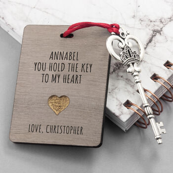 Personalised Couple's Key To My Heart Keepsake, 5 of 5