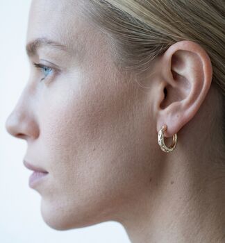 Kin Stone Huggie Hoop Earrings, 2 of 5