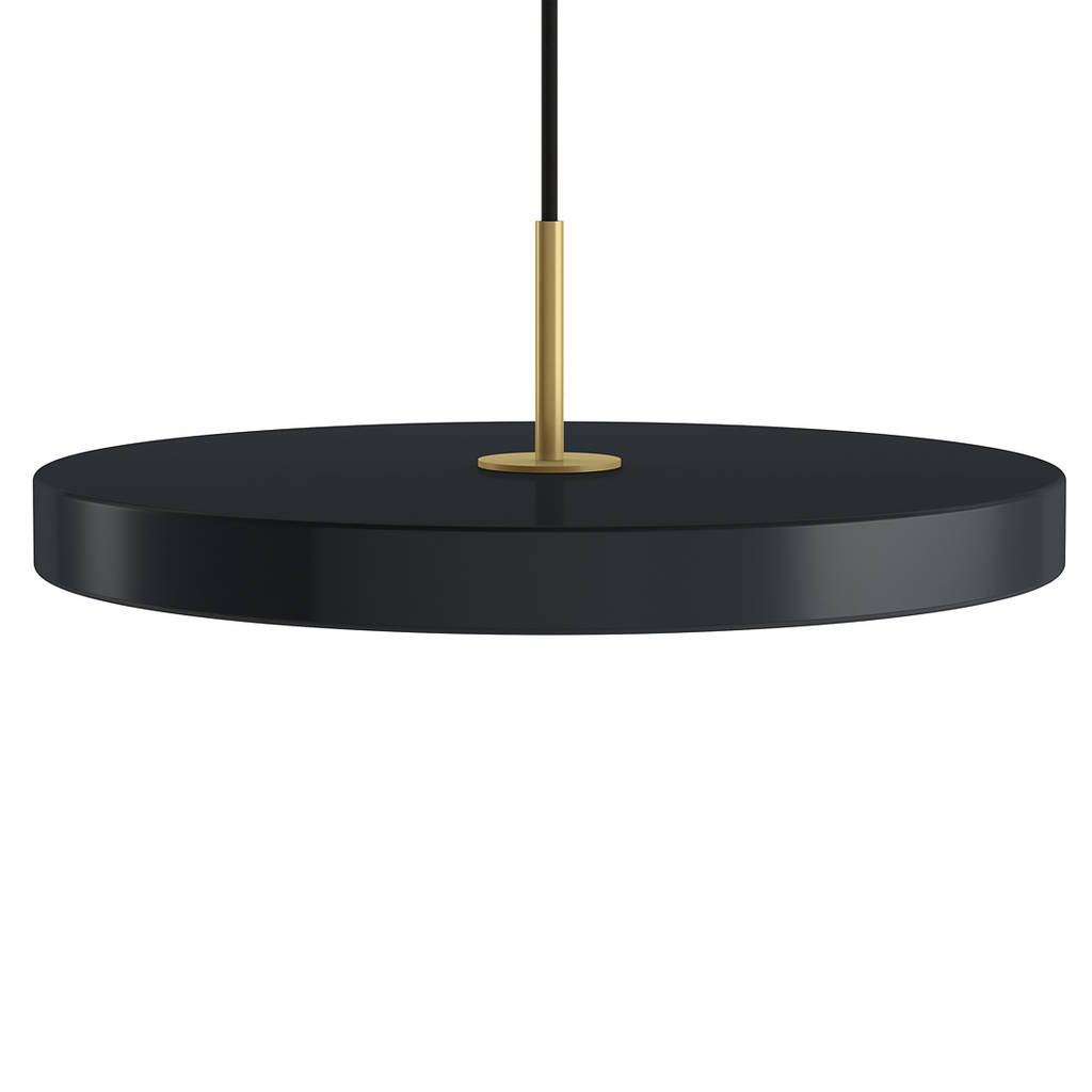 Midnight Grey Disc Pendant Light By Primrose Plum Midnight Grey Disc Pendant Light