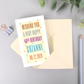 40th Birthday Card, Fold Out Banner, 2 of 7