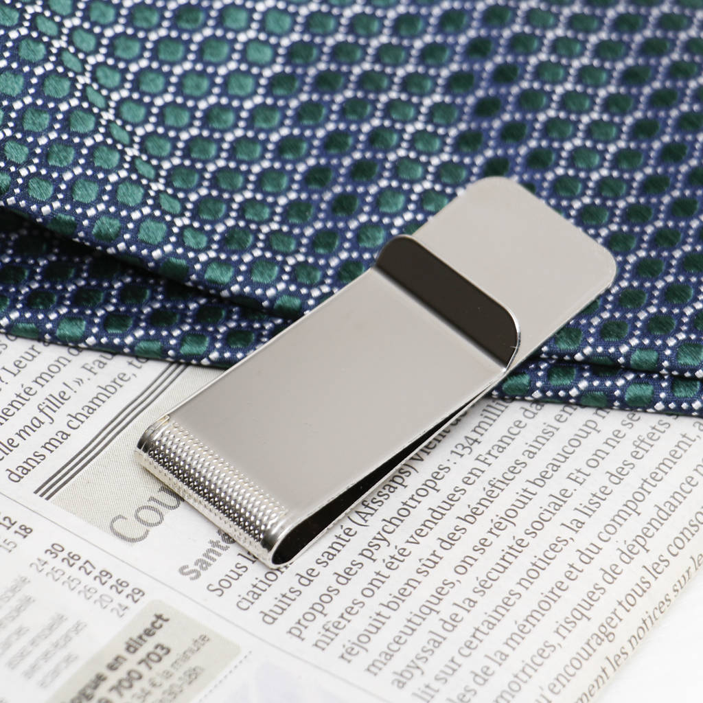 Personalised Textured Steel Money Clip By Dibor | notonthehighstreet.com