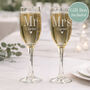Personalised Mr And Mrs Pair Of Flute Glasses, thumbnail 2 of 8