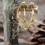 Amethyst Gold Plated Silver Birthstone Hoop Earrings, thumbnail 3 of 7