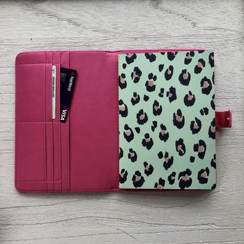 Personalised Pink Organiser With Leopard Notebook, 2 of 3