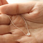 Tiny Crystal Heart Pendant Necklace, thumbnail 1 of 9