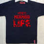 Personalised Girls Mermaid Life T Shirt, thumbnail 2 of 8