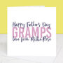 Love To Grandad Personalised Father's Day Card, thumbnail 3 of 4