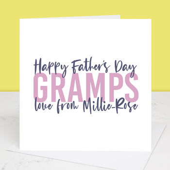 Love To Grandad Personalised Father's Day Card, 3 of 4