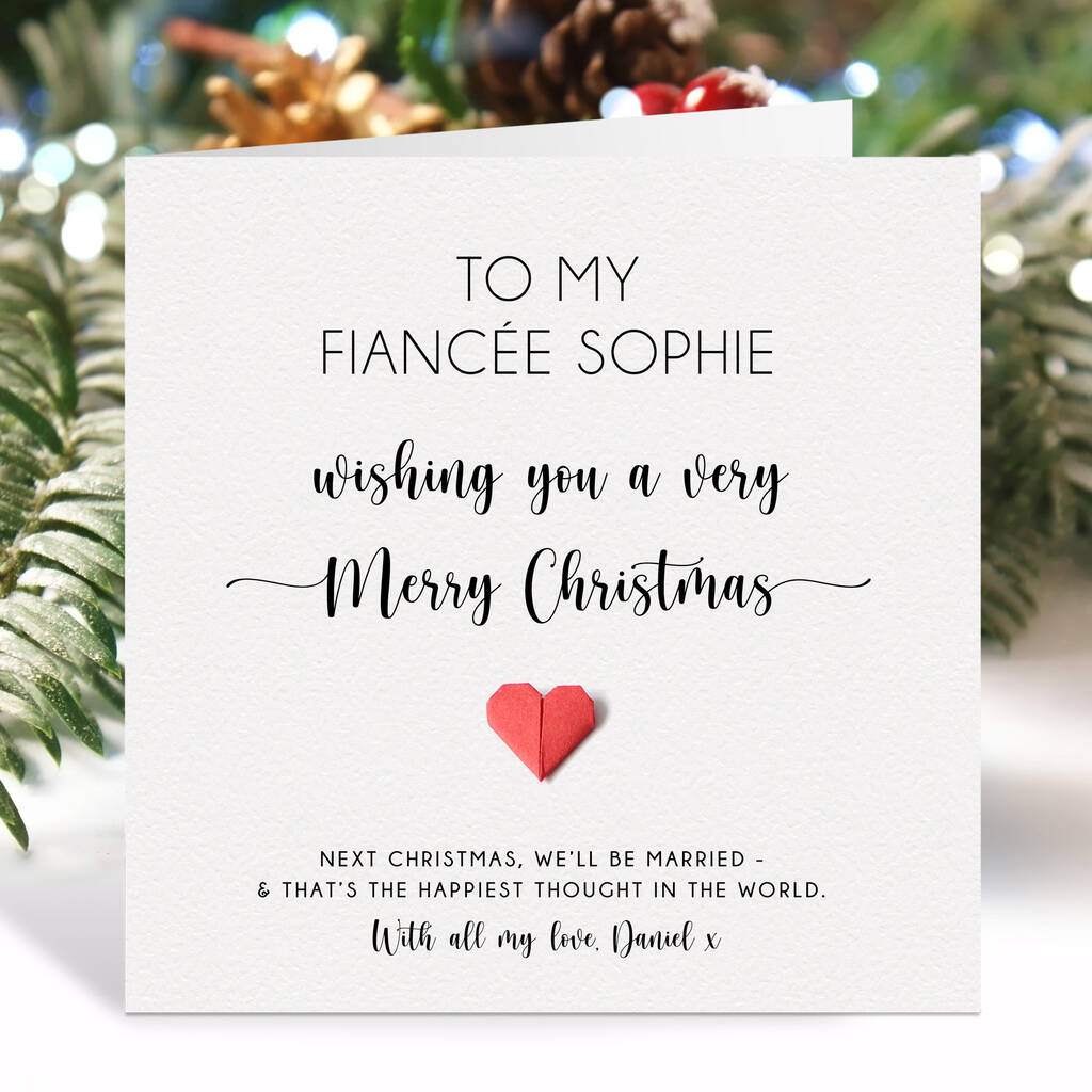 Personalised Christmas Card For Fiancée / Wife To Be, 1 of 6