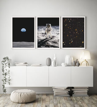 A Set Of Three Contemporary Space Art Prints, 3 of 12