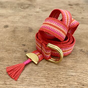 Hand Woven Dress Belt With Tassel, 2 of 4