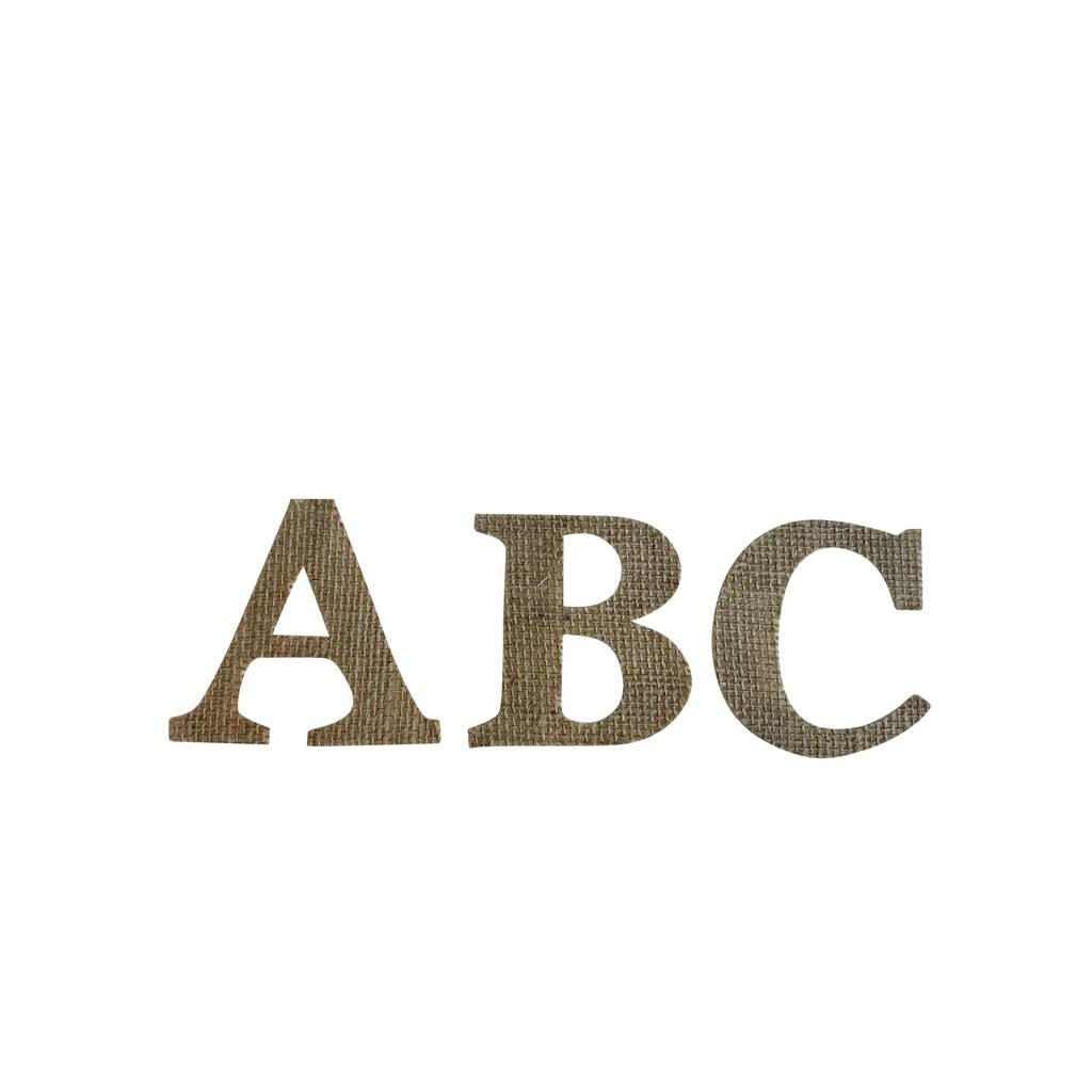 Iron On Hessian Letters And Numbers By Gemima London