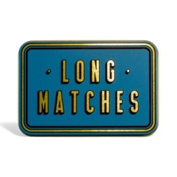 Match Tin Storage Box Candle Gold Home Accessory Matches | Teal, 9 of 10