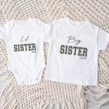 Personalised Sister Or Brother Camo T Shirt Or Vest, 2 of 5