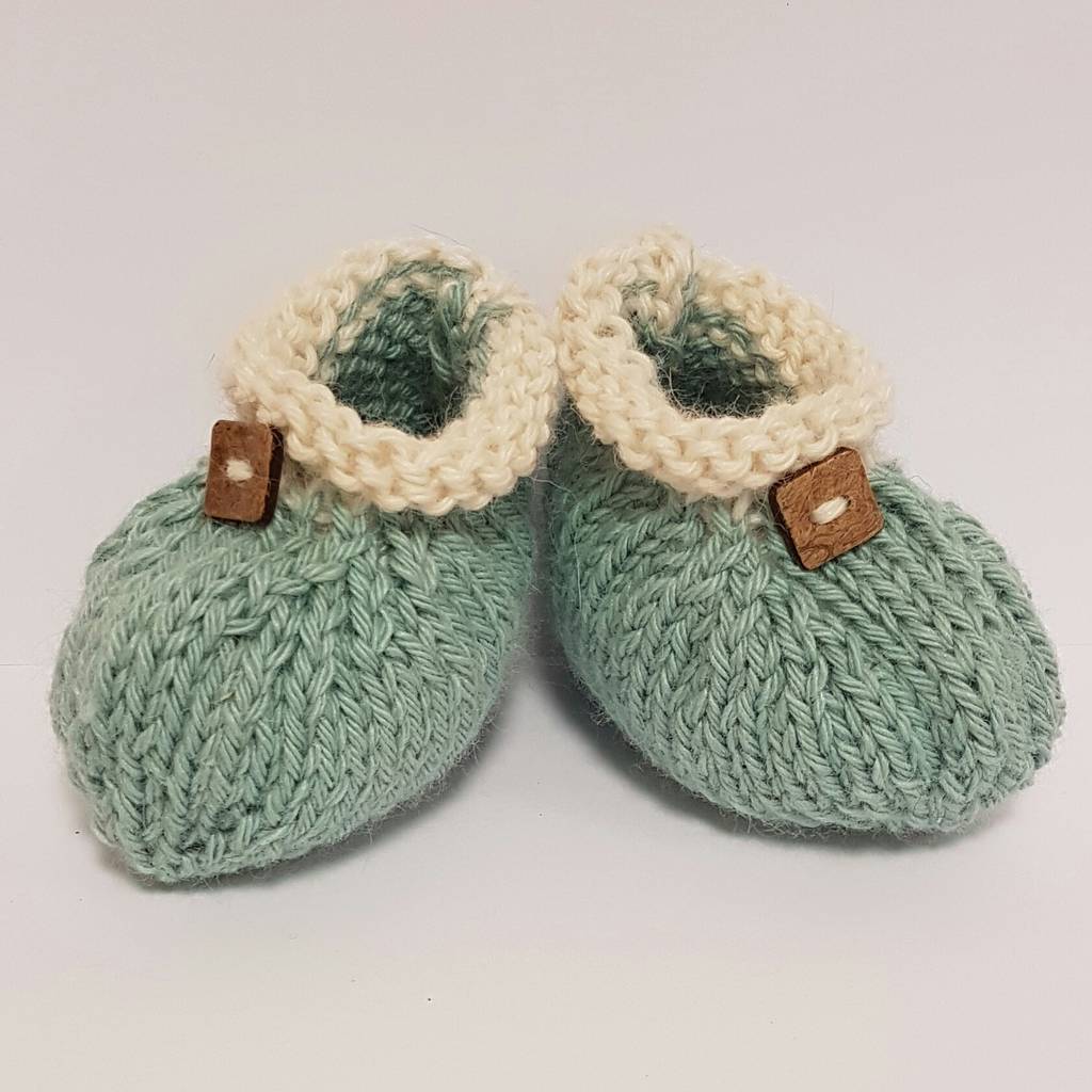 British Wool Baby Booties By Daisy Dumpling