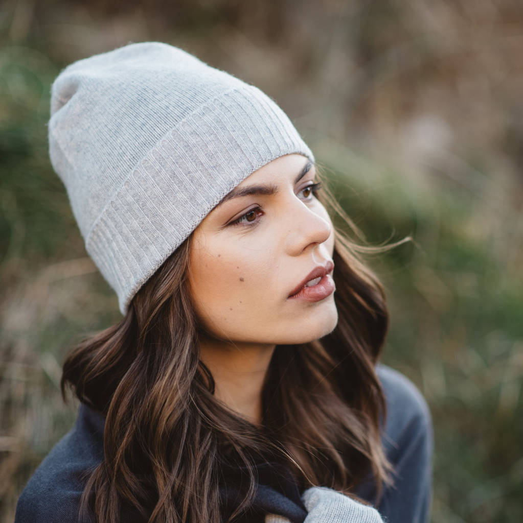 Ribbed Cashmere Beanie Hat By SILK & GREY | notonthehighstreet.com