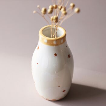 Sun And Moon Face Ceramic Posy Vase, 3 of 6