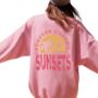 'Chasing Sunsets' Pink Sweatshirt – Relaxed Summer Style, thumbnail 1 of 6
