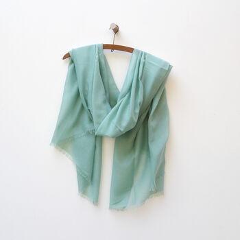 Sage Green Lightweight Scarf Plain, 4 of 10