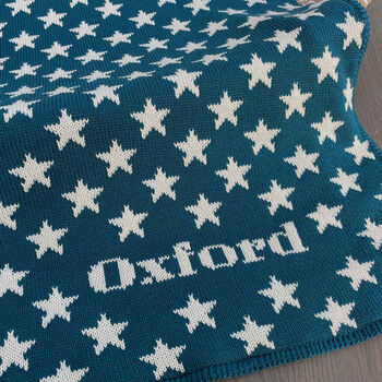 Personalised Knitted Star Baby Blanket, 2 of 11