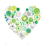 Personalised Emerald Anniversary Button Heart, thumbnail 2 of 4