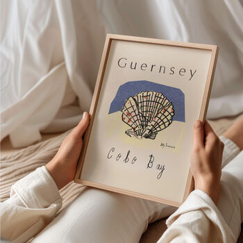 Cobo Bay Scallop, Guernsey, Channel Islands Travel Print, 3 of 5