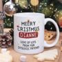 Personalised Funny Merry Christmas Mug, thumbnail 2 of 7