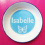 Personalised Hand Painted Name And Butterfly Dish, thumbnail 1 of 5