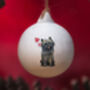 Cairn Terrier Ceramic Round Bauble, thumbnail 3 of 6
