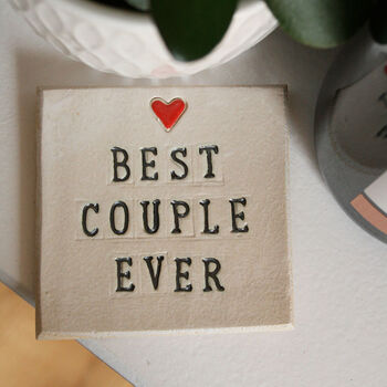 Best Couple Ever Ceramic Coaster, 5 of 6