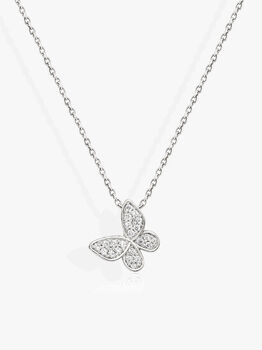 Gold Or Silver Women’s Dainty Butterfly Necklace, Jewellery Gift For Her, 3 of 4