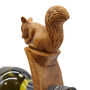 Carved Wooden Wine Holder Squirrel, thumbnail 2 of 3