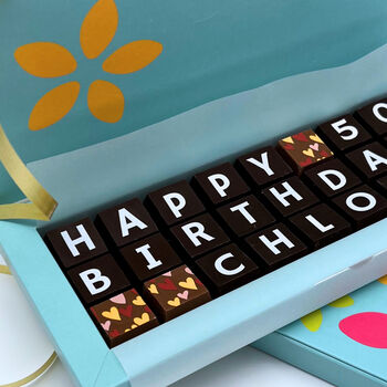 Personalised 50th Birthday Chocolate Box, 3 of 10
