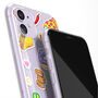 Personalised Food Stickers Name Clear Phone Case, thumbnail 2 of 5
