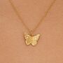 Butterfly Necklace 18k Gold Plated, thumbnail 3 of 7