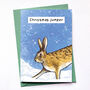 Christmas Card Hare Animal Pun Card, thumbnail 1 of 4