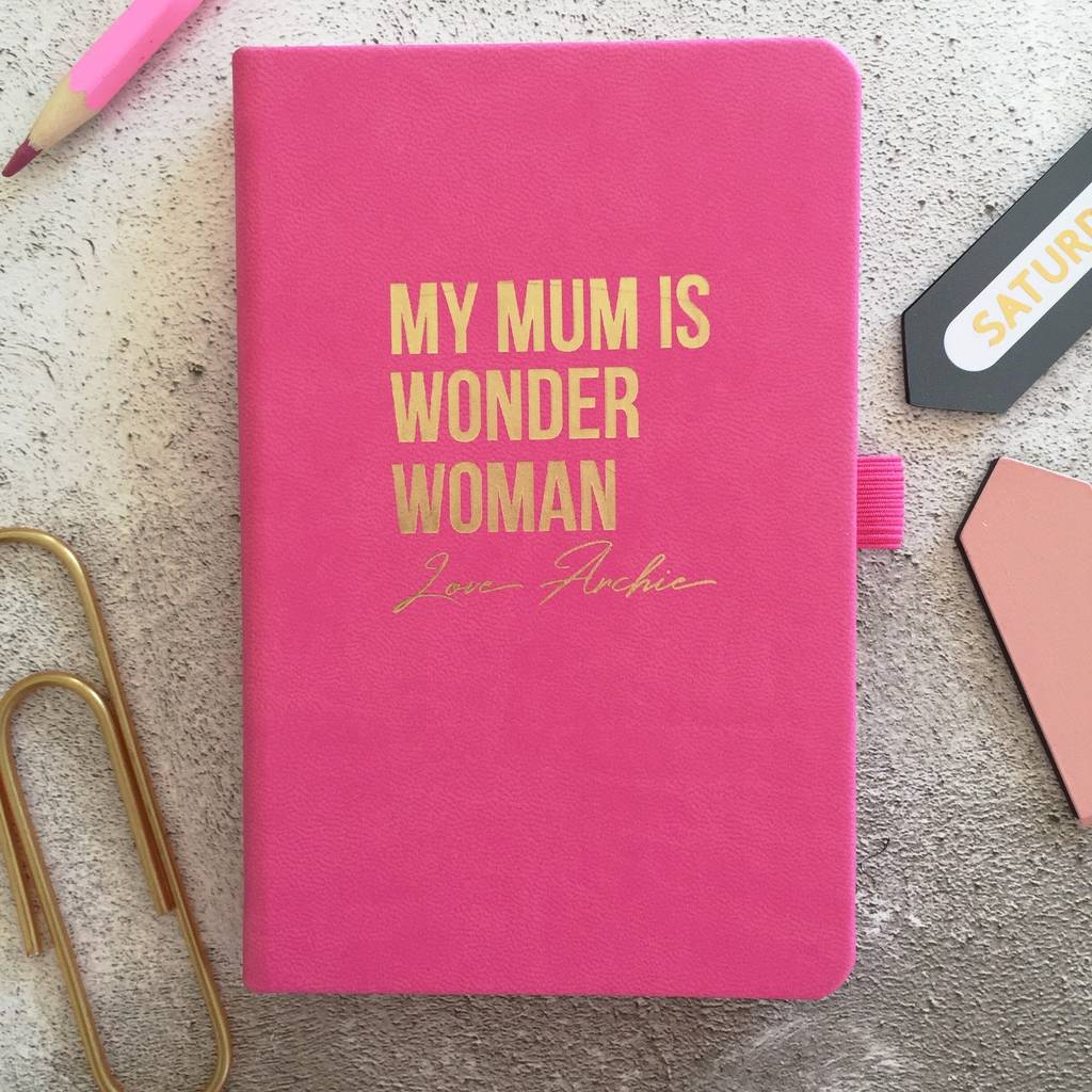 Personalised Wonder Woman Notebook By Pickle Pie Gifts ...