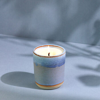 Handmade Lavender And Bergamot Soy Ceramic Candle, 3 of 5