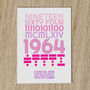 Personalised 60th Birthday Card 1964 Year And Message, thumbnail 4 of 9