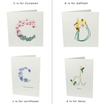 Botanical Flower Letter Cards, 2 of 12