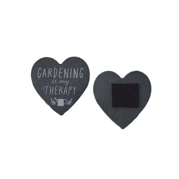 Heart Slate Magnet 'Gardening Is My Therapy' | Home Decor | Fridge Magnet, 2 of 2