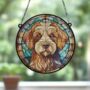 Labradoodle Stained Glass Effect Suncatcher, thumbnail 6 of 6