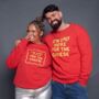 Men's Only Here For The Cheese Christmas Sweatshirt, thumbnail 5 of 5