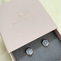 Sterling Silver Hexagon Blue Lace Agate Earrings, thumbnail 2 of 6