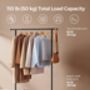 Portable Clothes Rack Metal Clothes Rail Storage Shelf, thumbnail 3 of 12