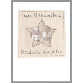 Personalised 40th Birthday Card For Her, 4 of 11