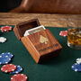 Personalised Wooden Cards Case With Engraved Front Text, thumbnail 2 of 6