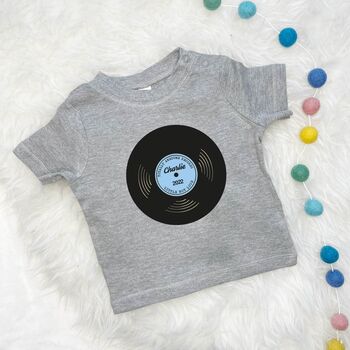 'Totally Awesome Records' Personalised Baby T Shirt, 4 of 5